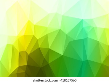 Green and yellow Polygonal Mosaic Background, Vector illustration, Creative Business Design Templates 