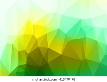 Green and yellow Polygonal Mosaic Background, Vector illustration, Creative Business Design Templates 