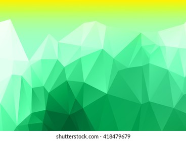 Green and yellow Polygonal Mosaic Background, Vector illustration, Creative Business Design Templates 
