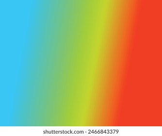 Green, yellow, rad and sky blue color combination gradient background design. 