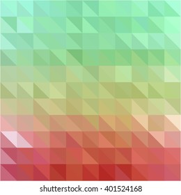 Green yellow red grid triangle pattern