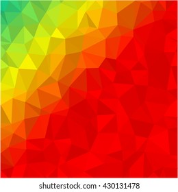 Green yellow red low poly abstract background