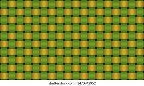 Green and yellow ribbons background design