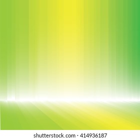 Green yellow room space, abstract vector background 