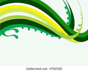 green and yellow sea waves background