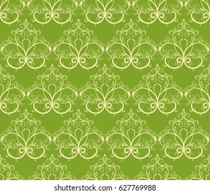 Green and yellow seamless pattern. Vector illustration