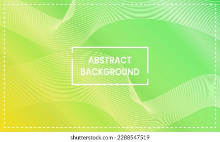 fondo abstracto de gradiente brillante verde y amarillo con trama de marco y línea ondulada. moderno y colorido. utilizado para fondo, fondo de pantalla, página de inicio, banner del espacio de copia