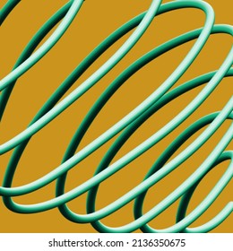 Green yellow Spiral 3D vector background 