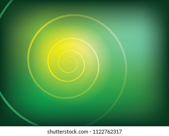 Green yellow spiral background