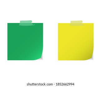Green and yellow sticker template vector illustration isolated on white background