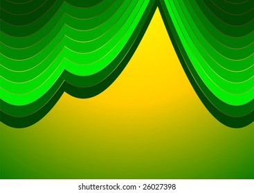 Green and yellow  stripes  background (vector)