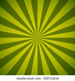 Grüne und gelbe Sonne brach Vektorhintergrund aus.