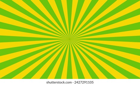 Green and yellow sunburst background