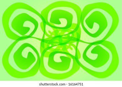 Green and Yellow Swirls