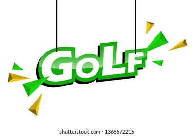 green and yellow tag golf