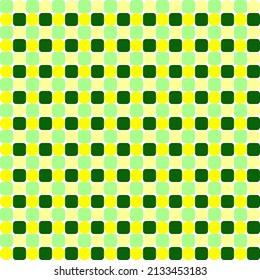 Green and yellow tones are used to create a grid design.