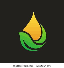 logotipo de árbol verde y amarillo