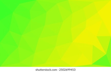 Textura de mosaico de triángulo verde y amarillo. patrón irregular de forma de triángulo geométrico