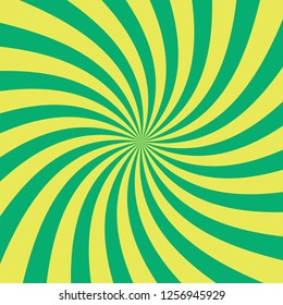 Green and yellow twirl background vector