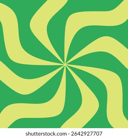 Green and yellow twisted spiral bacground