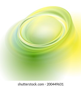 Green yellow vector abstract background with light circles and shadows