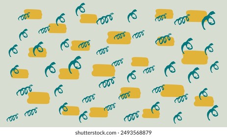Grün und Gelb Vektorgrafik Feier Konfetti Bio Hintergrund Design