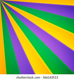 Green, yellow and violet rays vector carnival background