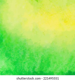 Green And Yellow Watercolor Paint Vector Background