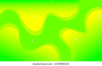 green yellow wave abstract background, gradient color background. templates for poster, card, banner, backdrop, brochure, cover, wallpaper, website. vector design