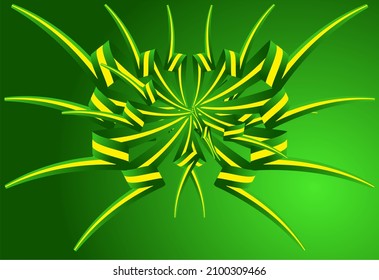 Green Yellow Wave Background Vector