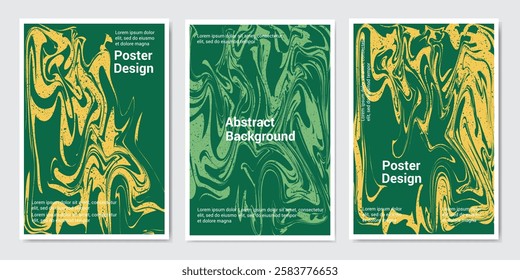 green and yellow wave grunge texture background vector. Creative illustration for poster, web, landing, page, cover, ad, greeting, card, promotion.