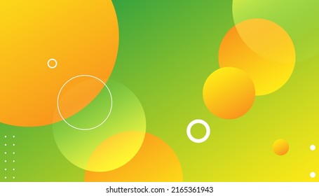 green and yellow waves background. Circle Creative Wallpaper. 
Modern abstract background with geometric shapes and lines. Eps10 Vector
