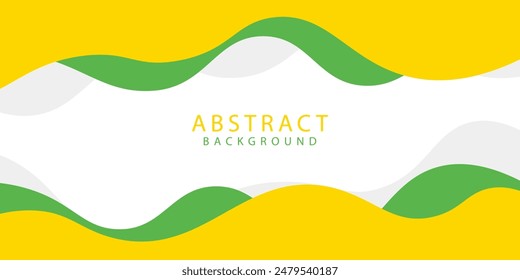 Fondo de Anuncio de ondas verdes y amarillas. Vector abstracto Diseño gráfico patrón de Anuncio Plantilla de fondo.