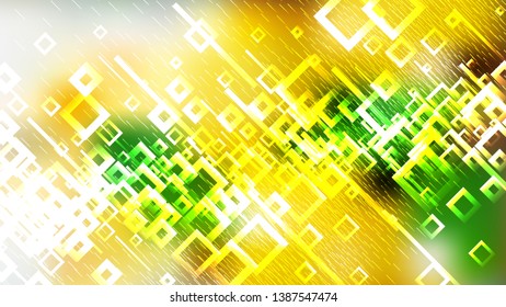 Green Yellow and White Modern Square Background