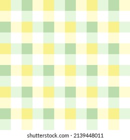Green, yellow and white plaid seamless pattern background. Vector illustration.