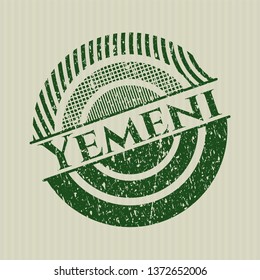 Green Yemeni distress with rubber seal texture