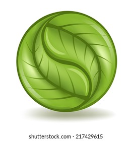 Green Yin Yang Symbol