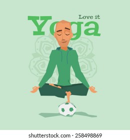 Green Yoga pose skill vector illustration