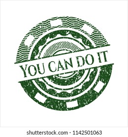 Green You can do it rubber texture