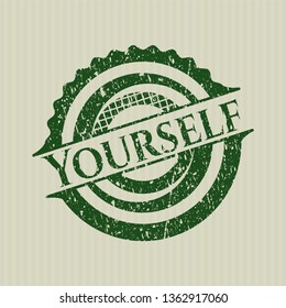 Green Yourself rubber grunge texture seal