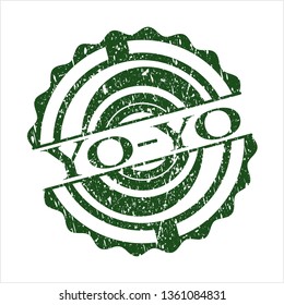 Green Yo-yo distressed rubber seal