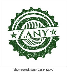 Green Zany rubber stamp