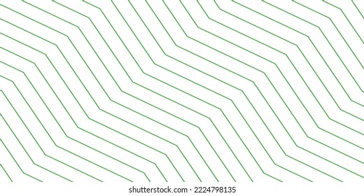 Línea de zag de zig verde y fondo abstracto blanco 