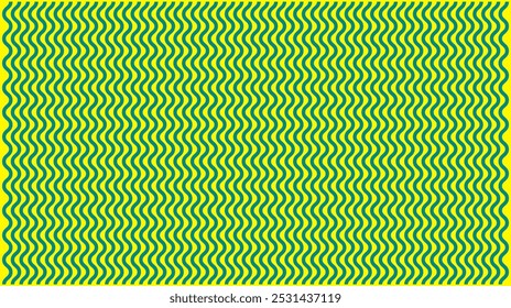 Green zig zag lines pattern on yellow background, design horizontal texture. It is a customizable file.

