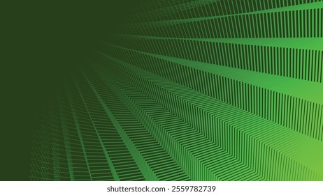 Green zig zag stripes line with gradient spotlight for text abstract background