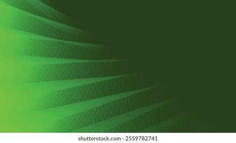 Green zig zag stripes line with gradient spotlight for text abstract background