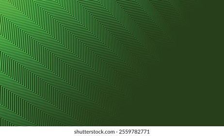 Green zig zag stripes line with gradient spotlight for text abstract background