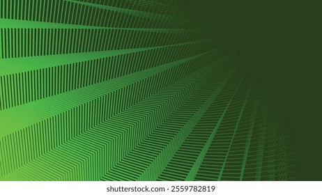 Green zig zag stripes line with gradient spotlight for text abstract background