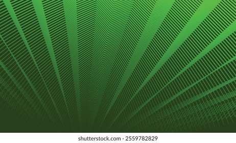 Green zig zag stripes line with gradient spotlight for text abstract background