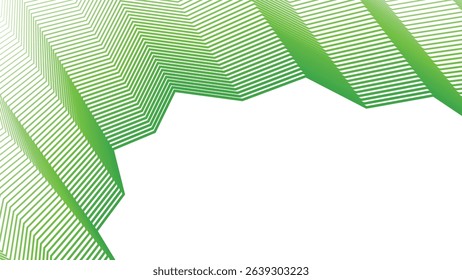 Green Zig zag stripes line pattern abstract background